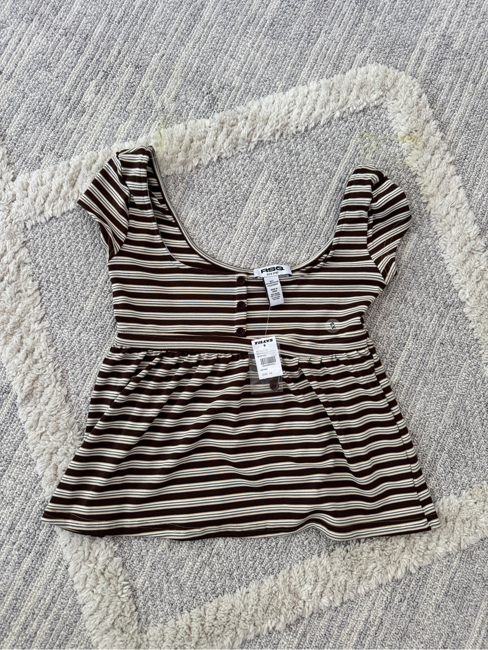 RSQ Striped Babydoll Tee